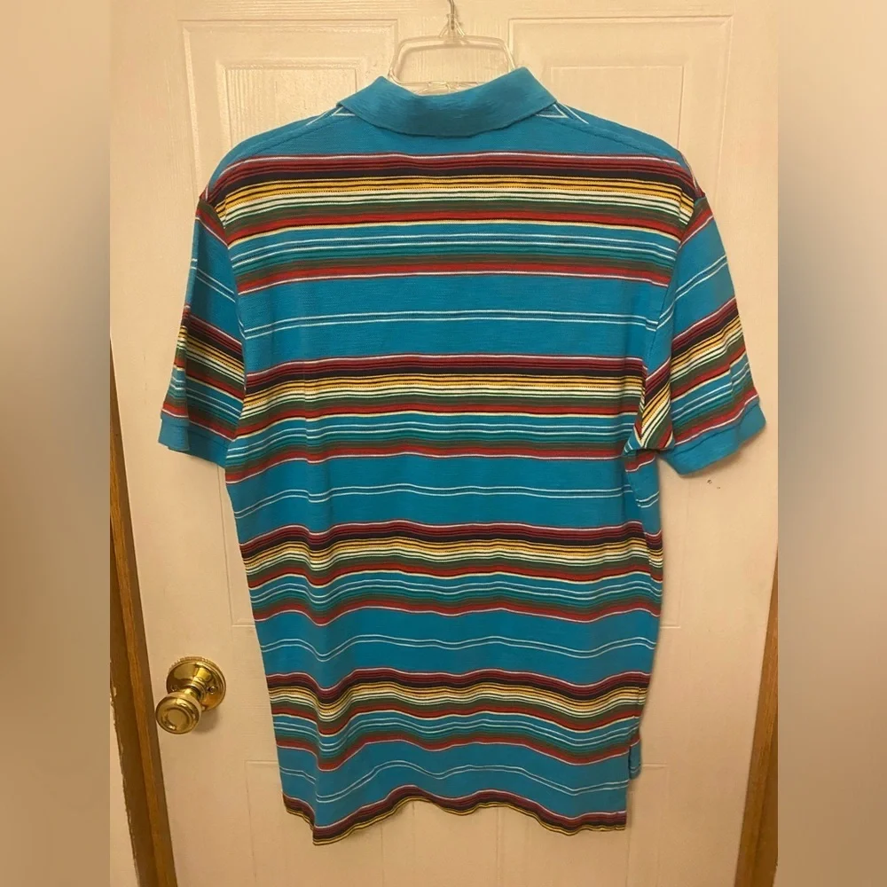 VTG Ralph Lauren Men's Multicolor Striped Polo Shirt M